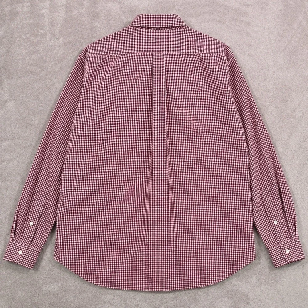 Polo Ralph Lauren Gingham Button Down Shirt Mens XL Red White Check Cotton